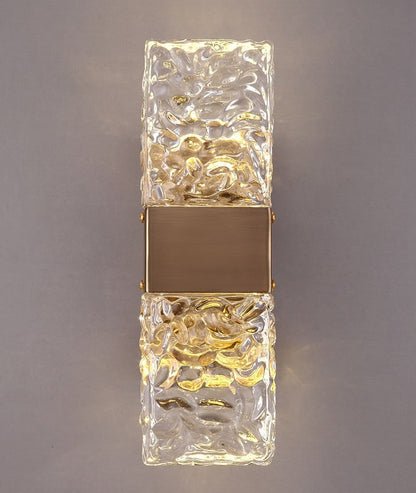 Miravique - Textured Glass Crystal Wall Sconce