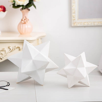 Porcelain Geometry Shape Model Home Decor Sulpture