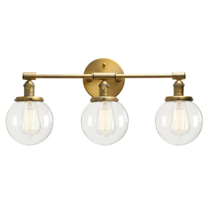 Miravique-Bulb Deacon Glass Globe Wall Sconce