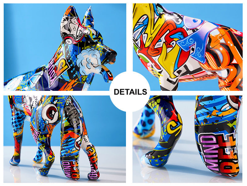 Graffiti Dog Statuette