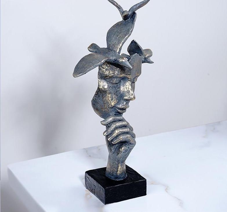 Abstract Retro Thinker Sculpture