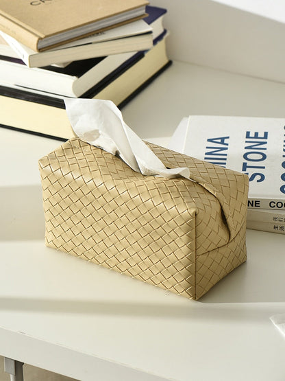 Woven Leather Tissue Paper Holder