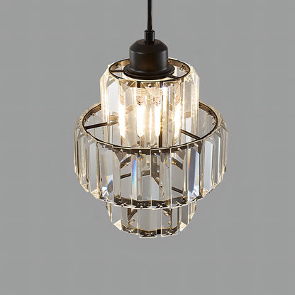 FernandoÉlégance - Crystal Ceiling Light with Striated Design