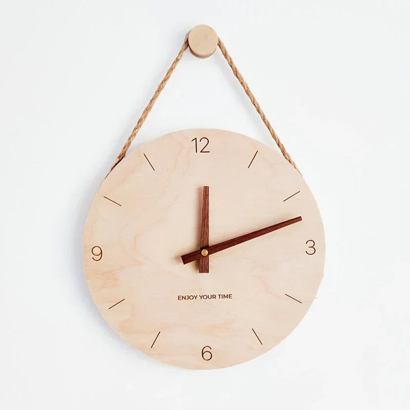 HoutVibe - Simple Wooden Wall Clock