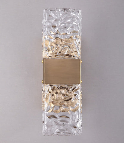 Miravique - Textured Glass Crystal Wall Sconce