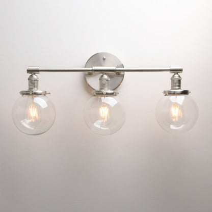 Miravique-Bulb Deacon Glass Globe Wall Sconce