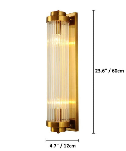 Miravique Glass Column Wall Sconce