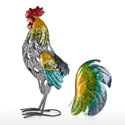 Iron Rooster Sculpture