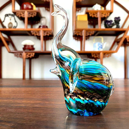 Miravique Nordic Glass Elephant Sculpture