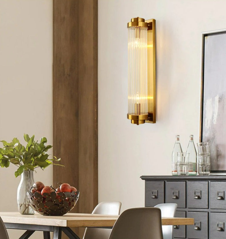 Miravique Glass Column Wall Sconce