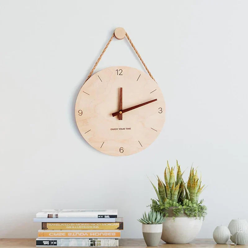 HoutVibe - Simple Wooden Wall Clock