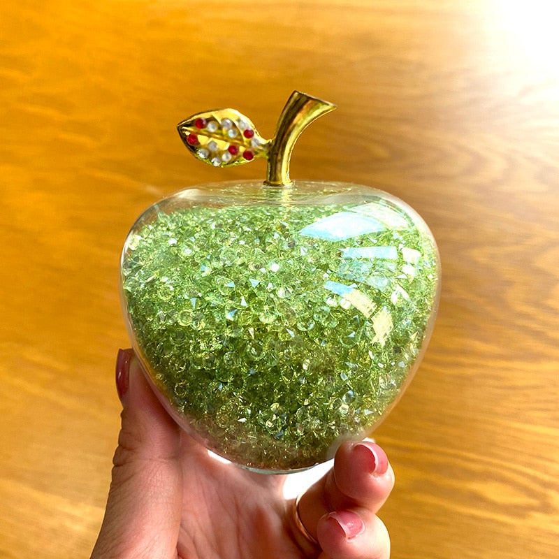 Miravique Handmade Crystal Apple Figurine