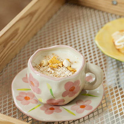 Ceramic Floral Coffee Cup