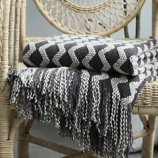 Nordic Knitted Blanket: Cozy Elegance for Sofa, Bed, and Office Nap