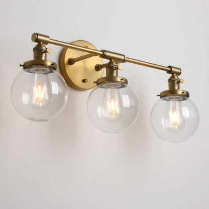 Miravique-Bulb Deacon Glass Globe Wall Sconce