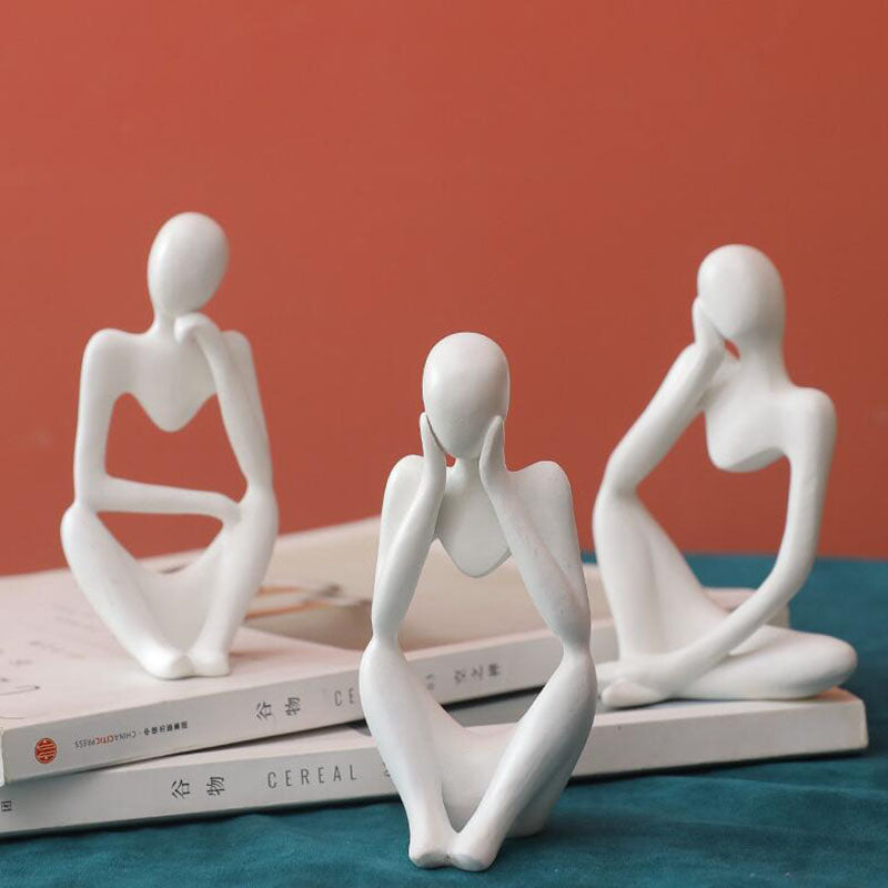 Trio Thinker Figurine