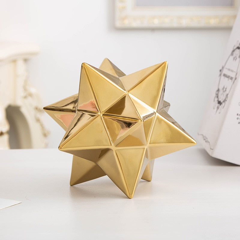 Porcelain Geometry Shape Model Home Decor Sulpture