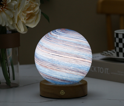 Glass Moon Lamp