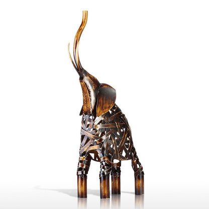 Metal Raging Wildlife Sculpture