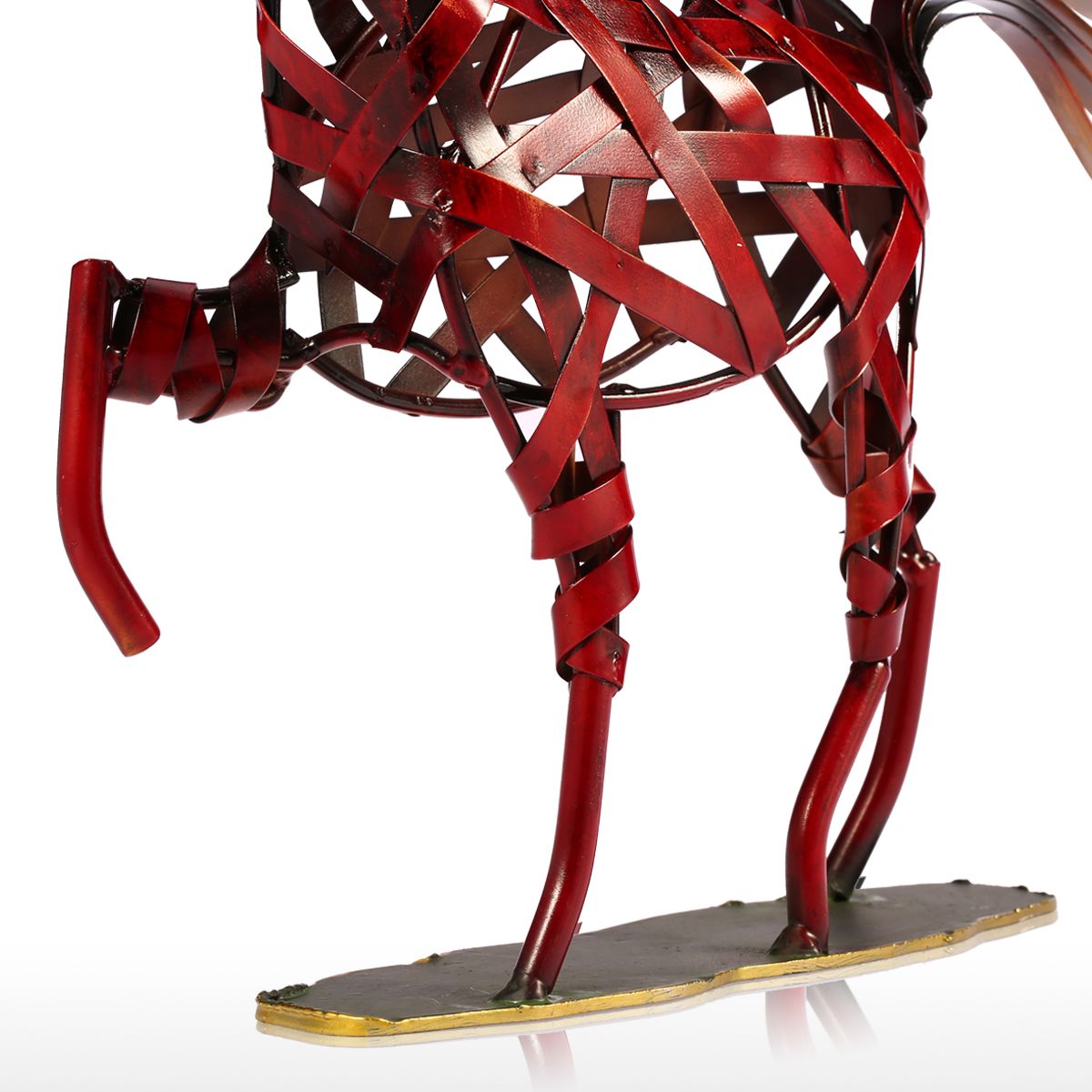 Iron Braided Horse Statue