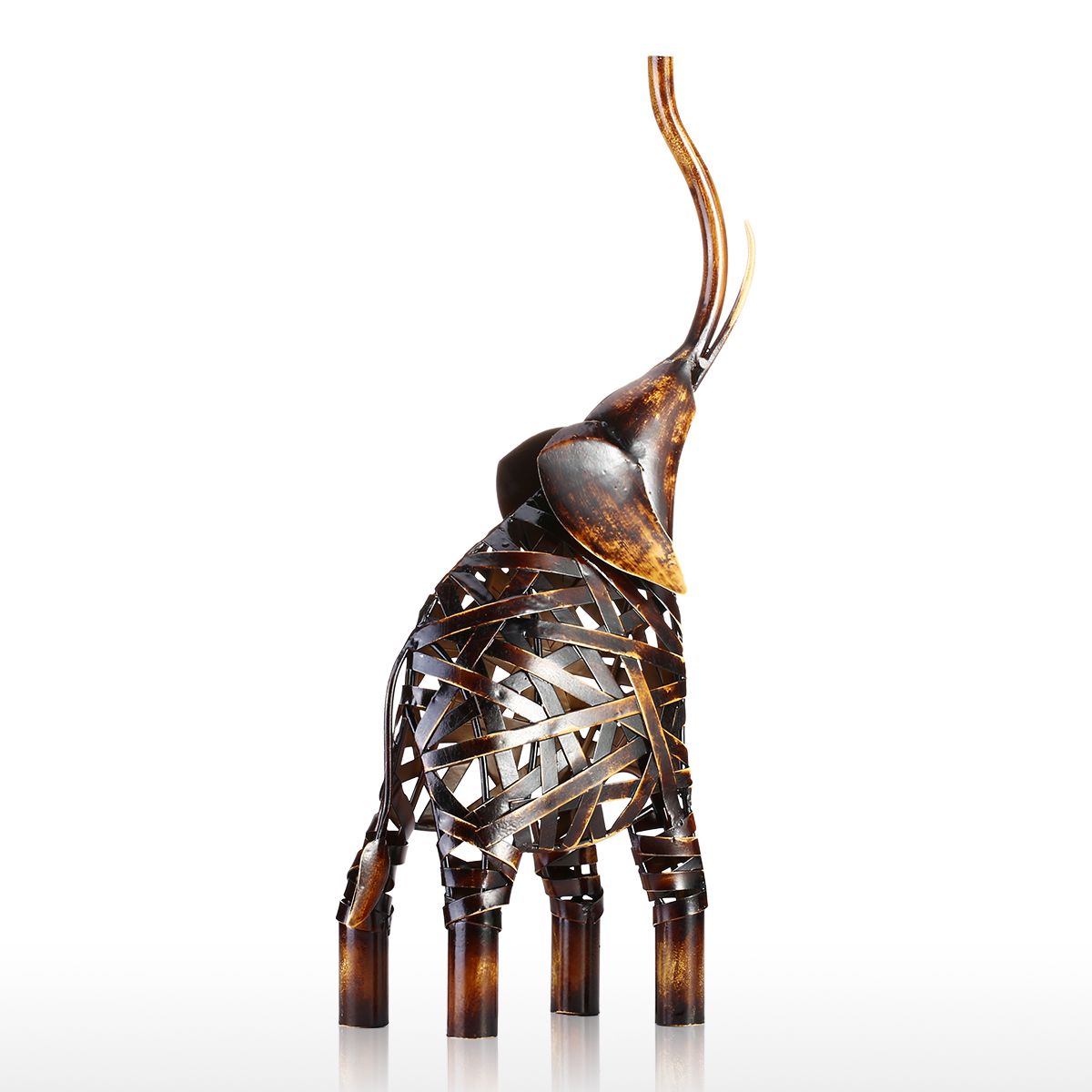 Metal Raging Wildlife Sculpture