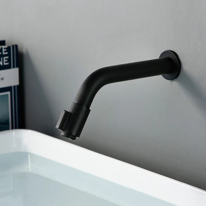 Cold water tap - Modern matt black