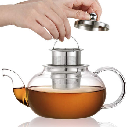 Borosilicate Glass Teapot with Stainless Steel Infuser