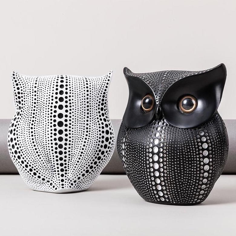 Abstract Owl Figurine