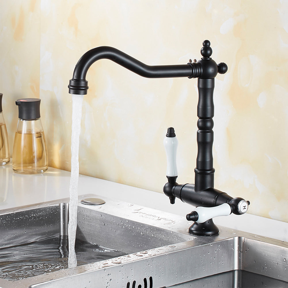 Miravique-Handle Rustic Brass Faucet