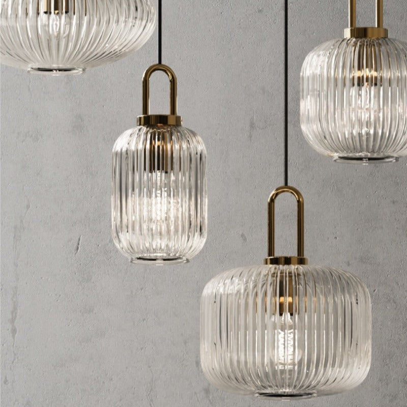 Toni Vintage Art Deco Glass Pendant Lights