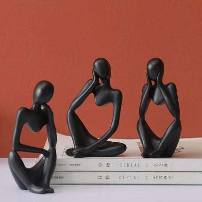 Trio Thinker Figurine