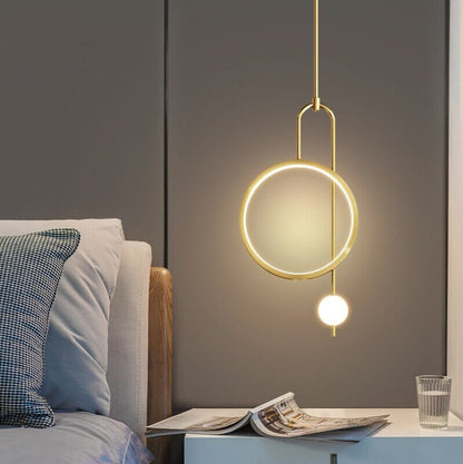 Modern Gold Ring Pendant Light