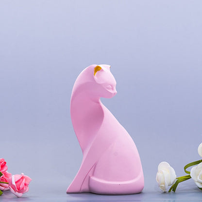 Pink Cat Sculpture