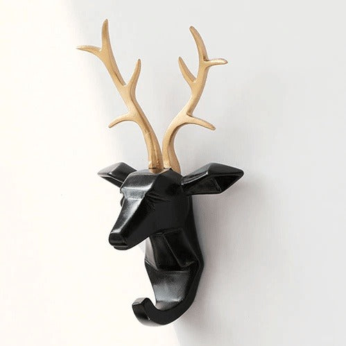 Stylish Animal Head Key Hook Wall Rack - Unique and Functional Key Holder