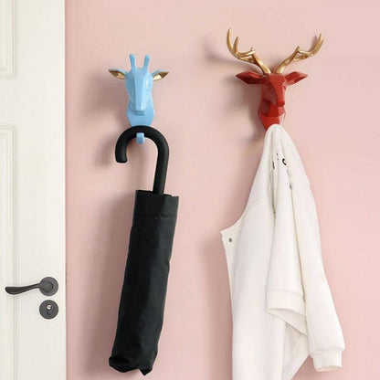 Stylish Animal Head Key Hook Wall Rack - Unique and Functional Key Holder