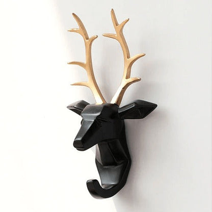 Stylish Animal Head Key Hook Wall Rack - Unique and Functional Key Holder