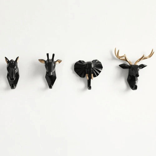 Stylish Animal Head Key Hook Wall Rack - Unique and Functional Key Holder