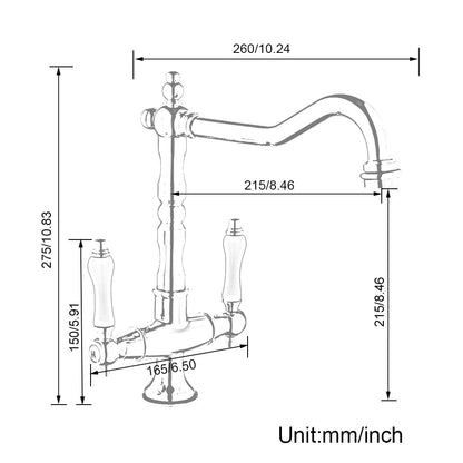 Miravique-Handle Rustic Brass Faucet