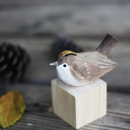 Wooden Bird Figurines