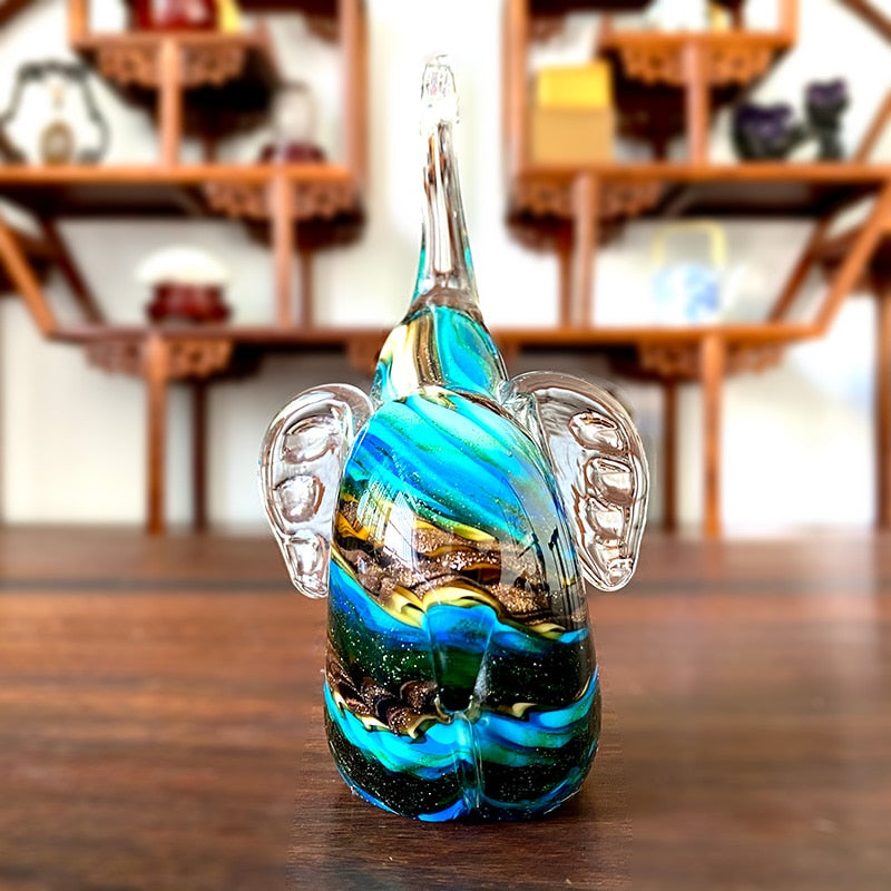 Miravique Nordic Glass Elephant Sculpture