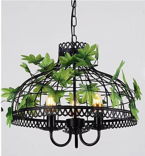 Vintage Iron Cage Chandelier