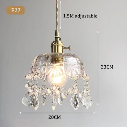 Raysis - Glass crystal transparent Pendant Lamp