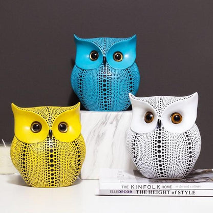 Abstract Owl Figurine