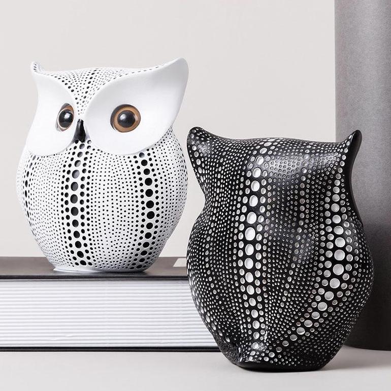 Abstract Owl Figurine