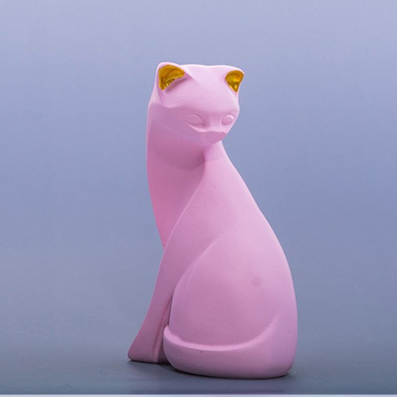 Pink Cat Sculpture