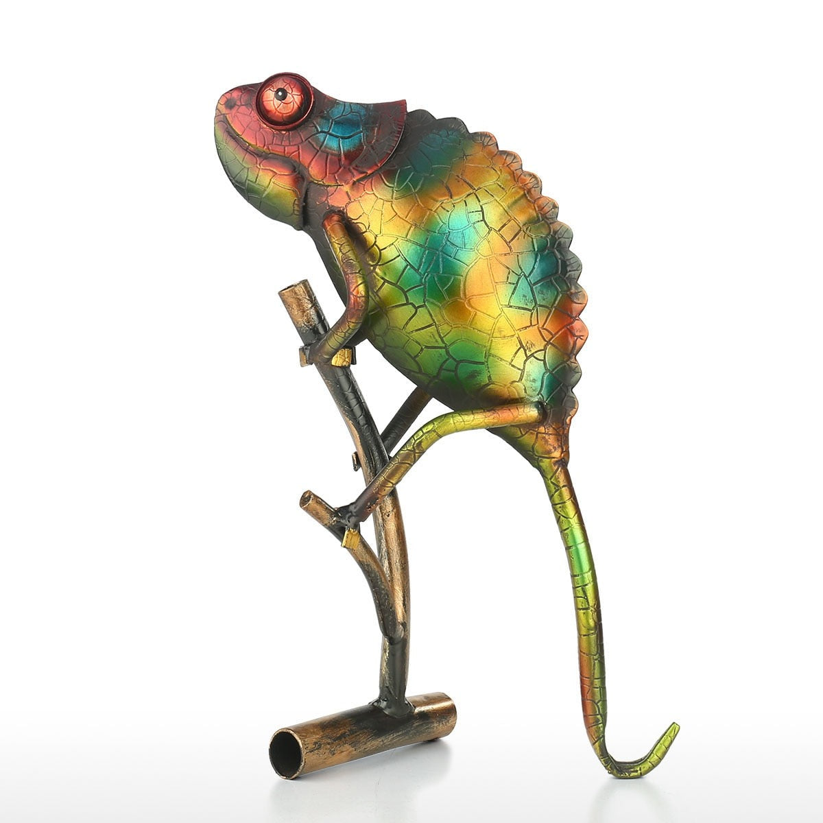 Metal Cameleon Home Decor Sculpture