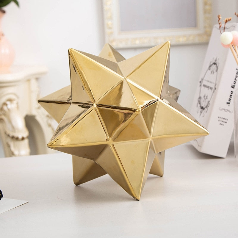 Porcelain Geometry Shape Model Home Decor Sulpture