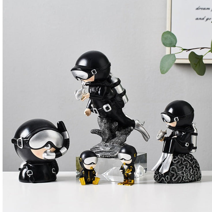 Miniature Scuba Diver Figurine