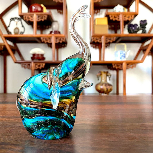 Miravique Nordic Glass Elephant Sculpture