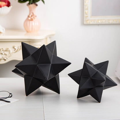 Porcelain Geometry Shape Model Home Decor Sulpture